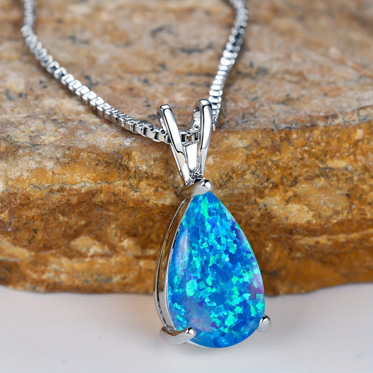 Opal Infinity Pendant Necklace
