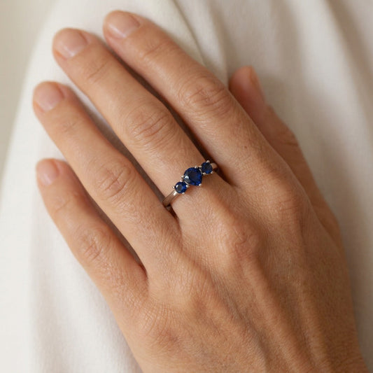Heart-Shaped Zirconia Silver Ring