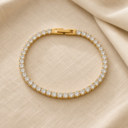 Elegant Crystals Tennis Bracelet