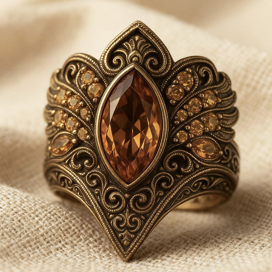 Noble Vintage Carved Ring