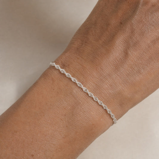 Contemporary Chain Silver Bracelet