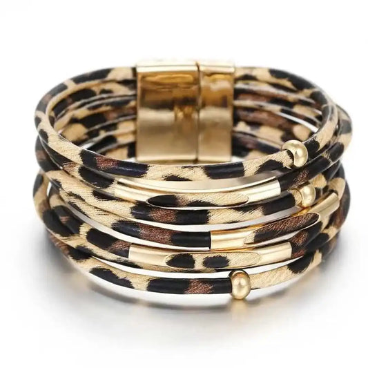 Wide Boho Multilayer Wrap Bracelet