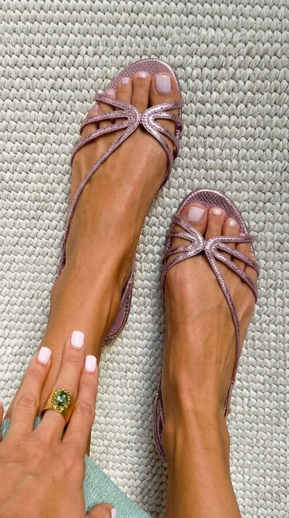 Serafina | Golden Sandals Summer Essence