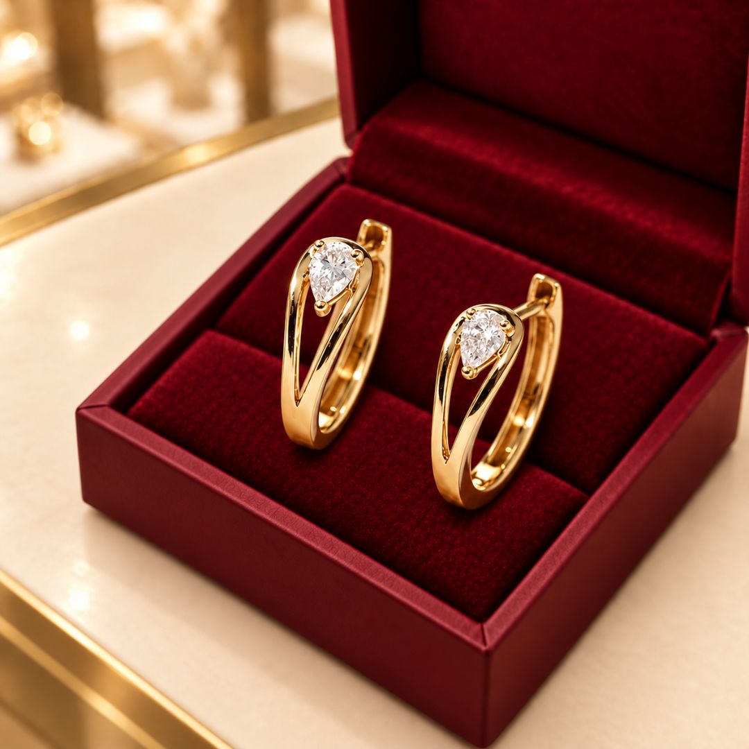 Micro-Pavé Zirconia Stud Earrings