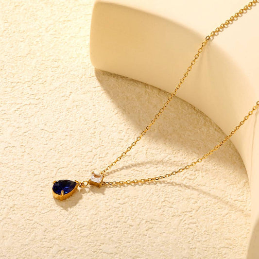 Imperial Blue Sapphire Gold Pendant