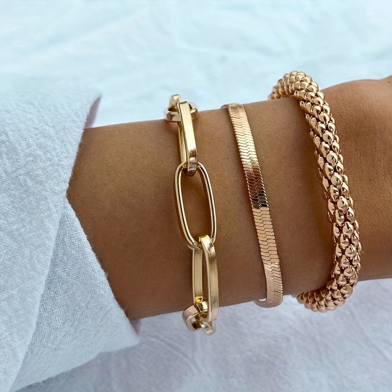 Multi-layer Snake Bone Chain Bracelet Set