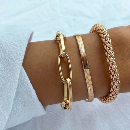 Multi-layer Snake Bone Chain Bracelet Set