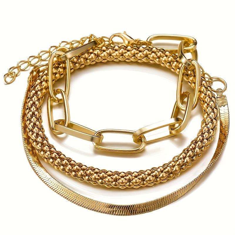 Multi-layer Snake Bone Chain Bracelet Set
