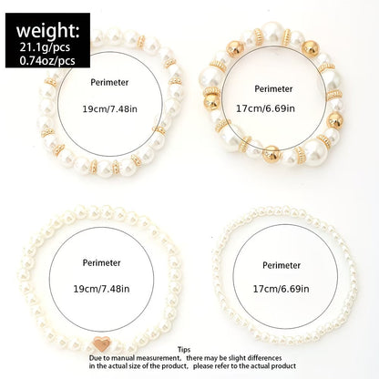 Elegant Pearl Bracelet Set