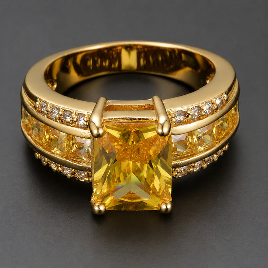 Luxe Citrine Gold Ring