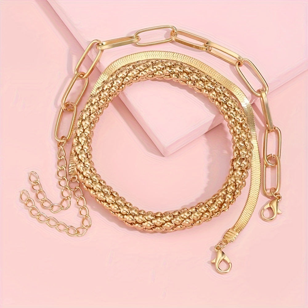 Multi-layer Snake Bone Chain Bracelet Set