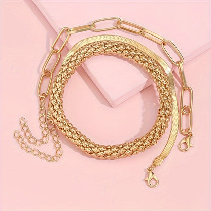 Multi-layer Snake Bone Chain Bracelet Set