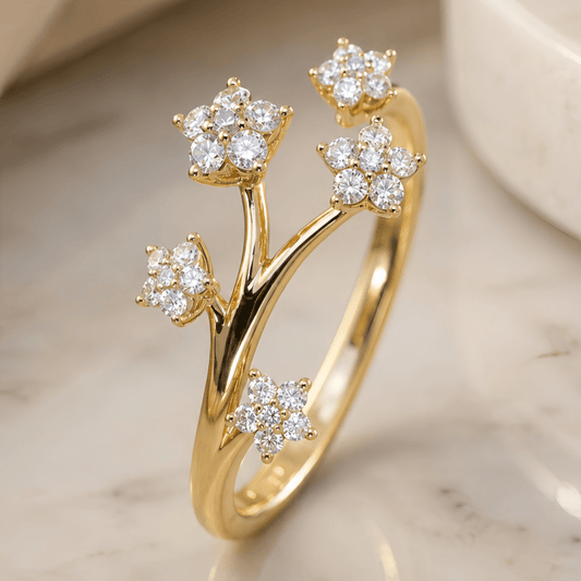 Elegant Floral Branch Ring