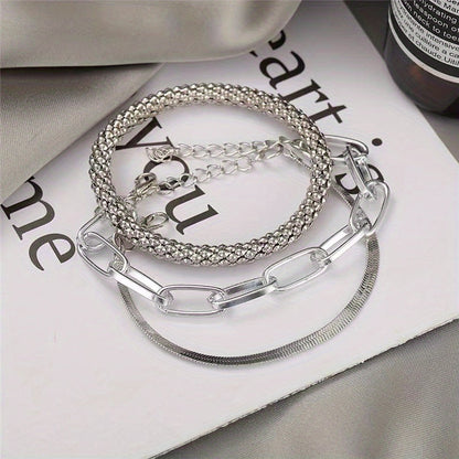 Multi-layer Snake Bone Chain Bracelet Set
