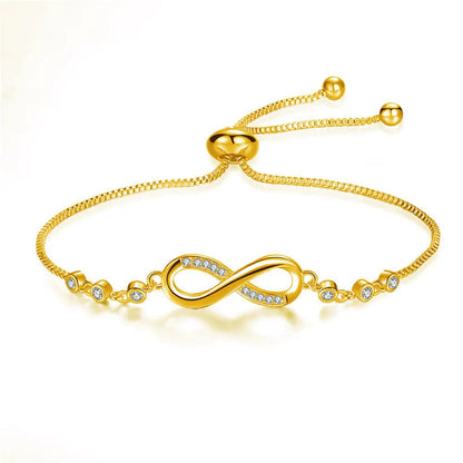 Adjustable Infinity Silver Bracelet