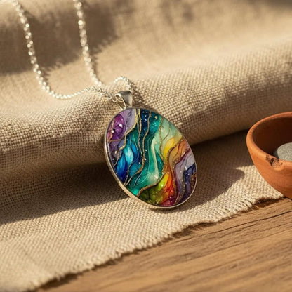 Colorful Round Stone Necklace