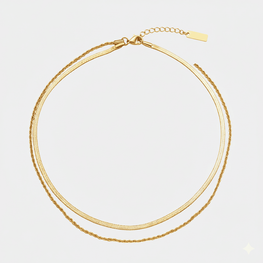 Elegant Flow Layered Necklace Set