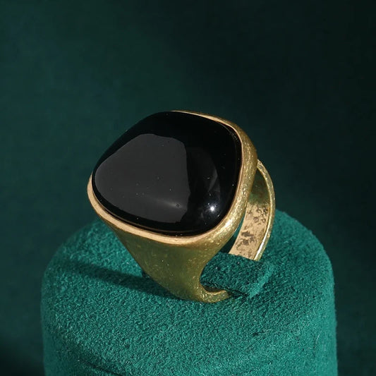 Irregular Smooth Pearl Gold Ring
