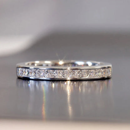 Minimalist Silver Zirconia Ring