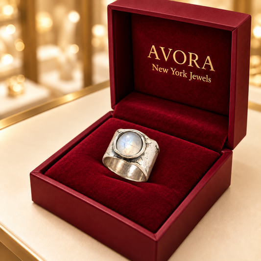 Boho Moonstone Ring