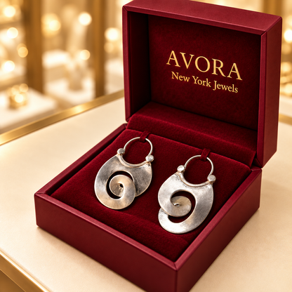 Vintage Irregular Silver Earrings