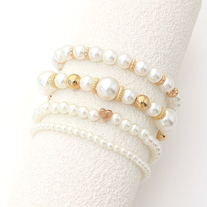 Elegant Pearl Bracelet Set