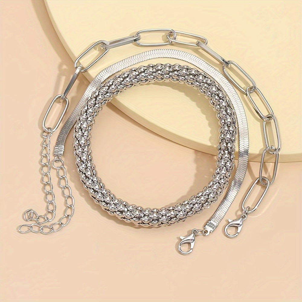Multi-layer Snake Bone Chain Bracelet Set