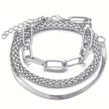 Multi-layer Snake Bone Chain Bracelet Set
