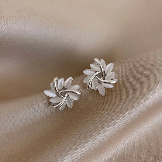 Elegant Nut Earrings in Gold and Silver
