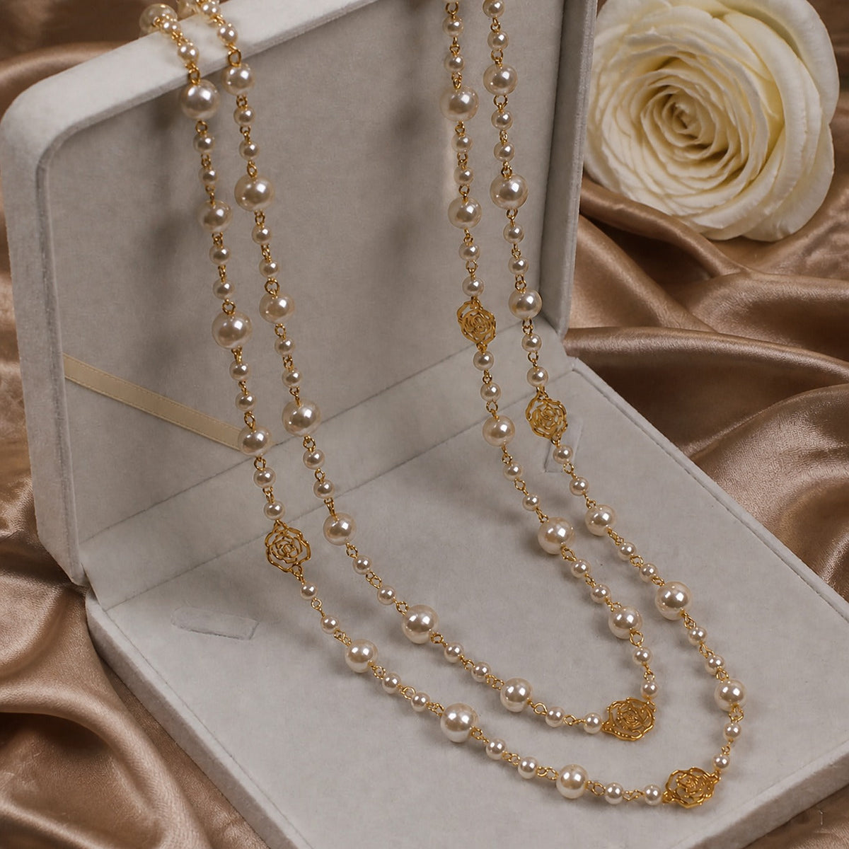Majestic White Pearl Necklace