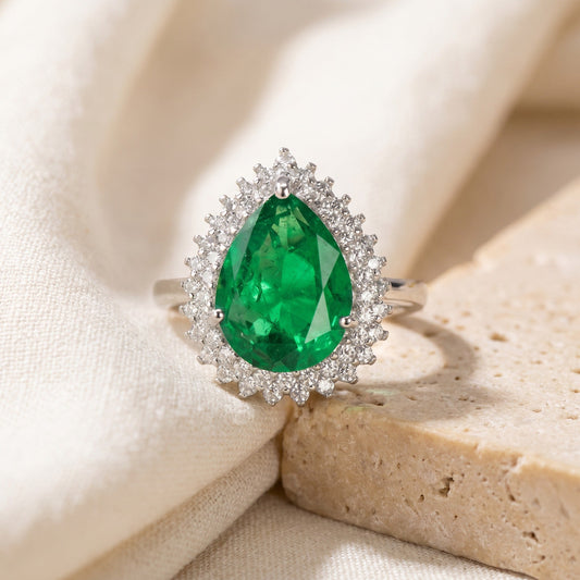 Emerald Refined Oval Cut Ring