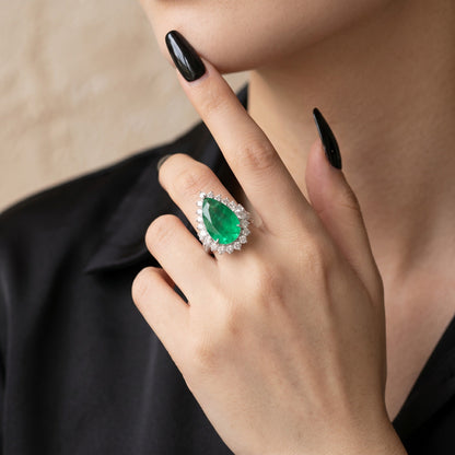 Emerald Ocean Drive Ring