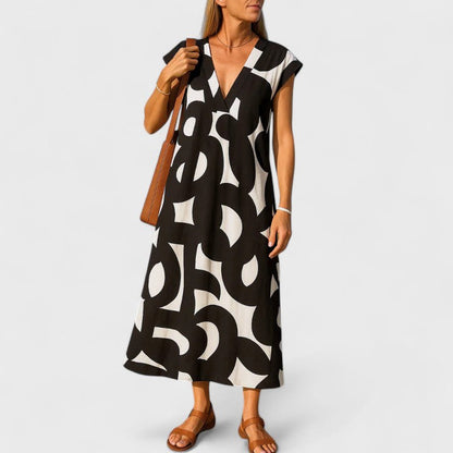 Valery™ | Flowing V-Neck Dress